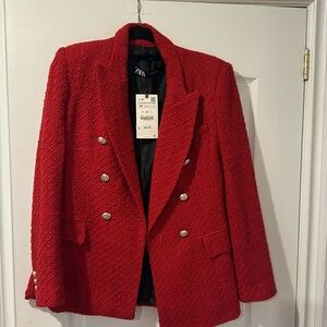Zara blazer with silver buttons.